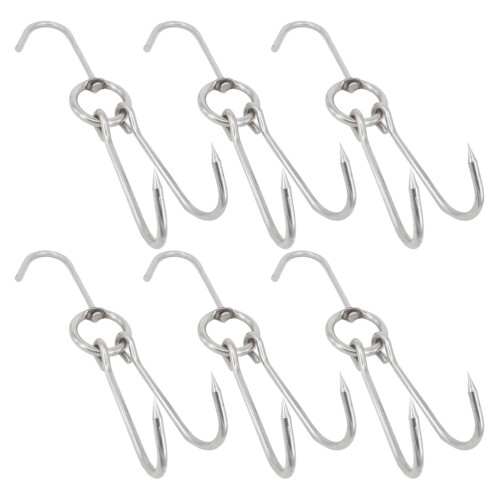 24Pièces Crochets Viande Double Acier Pour Suspension Bbq 2