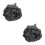 2Pièces Ruban Gingham Volanté Élastique Noir Pour Accessoires Couture 6