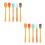 10Pièces Spatules Silicone Bambou Pour Usage 6