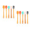 10Pièces Spatules Silicone Bambou Pour Usage 8