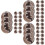 45Stk Runde Silikonperlen Leopard DIY Bastelset Schmuck 8