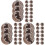 45Stk Runde Silikonperlen Leopard DIY Bastelset Schmuck 4