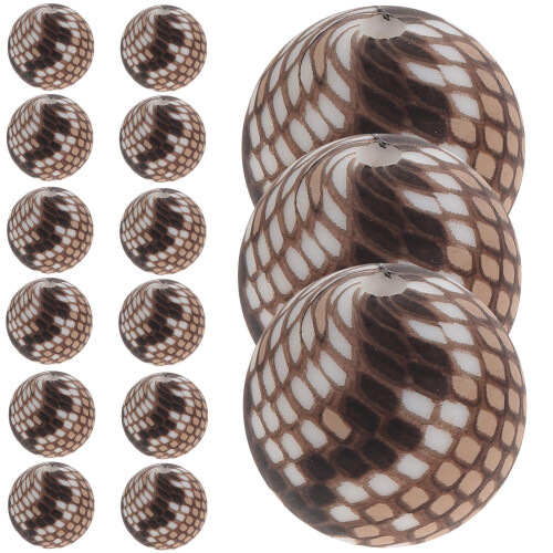 45Stk Runde Silikonperlen Leopard DIY Bastelset Schmuck 2