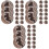 45Stk Runde Silikonperlen Leopard DIY Bastelset Schmuck 5