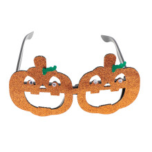 2Pcs Halloween Pumpkin Glasses Orange Durable Plastic Unisex Eyewear