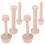 6Pièces Moules Mini Bois Beige Lisse Sécurisé Accessoires 1