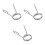 3Pcs Multipurpose Clips Silver Barbell and Dumbbell Clamps 10