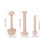 6Pièces Moules Mini Bois Beige Lisse Sécurisé Accessoires 2