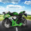 Simulations-Motorrad Modell Grün Maßstab 1:14 5