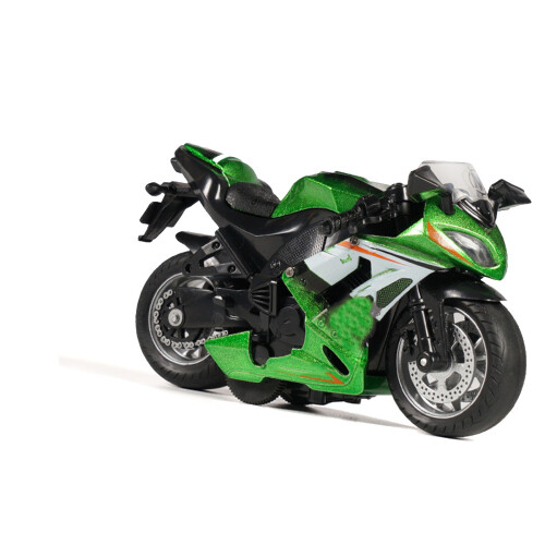 Simulations-Motorrad Modell Grün Maßstab 1:14 1
