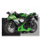 Simulations-Motorrad Modell Grün Maßstab 1:14 6