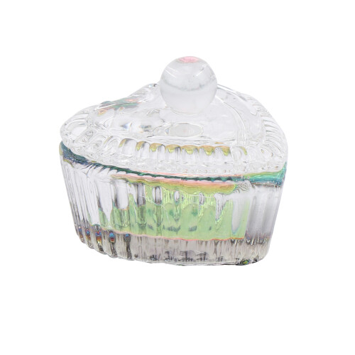 6Stk Mini Nagelkunst Dappen Dish Glasbehälter Transparent & Langlebig 1