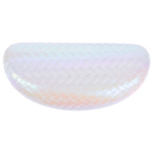 2Pcs Durable Hard Shell Eyeglasses Holder Metal PU White Storage Case
