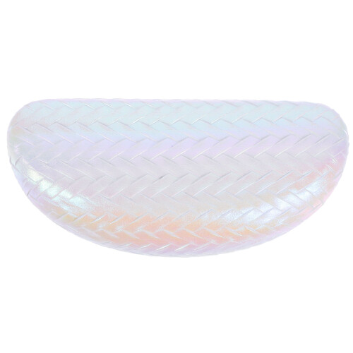 2Pcs Durable Hard Shell Eyeglasses Holder Metal PU White Storage Case