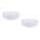 2Pcs Durable Hard Shell Eyeglasses Holder Metal PU White Storage Case 8