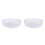 2Pcs Durable Hard Shell Eyeglasses Holder Metal PU White Storage Case 6