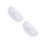 2Pcs Durable Hard Shell Eyeglasses Holder Metal PU White Storage Case 4