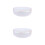 2Pcs Durable Hard Shell Eyeglasses Holder Metal PU White Storage Case 7