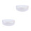 2Pcs Durable Hard Shell Eyeglasses Holder Metal PU White Storage Case 5