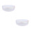 2Pcs Durable Hard Shell Eyeglasses Holder Metal PU White Storage Case 3