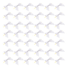 100Stk Silber Satin Bänder Schleifen Kleine Schleifen Für Torten