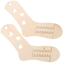 8Stk Holz Sock Blocker Strickform Für DIY Socken Hellgelb