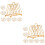 2Sets Edle -Untersetzer Mit Halter Gold, Für Und Getränke 5