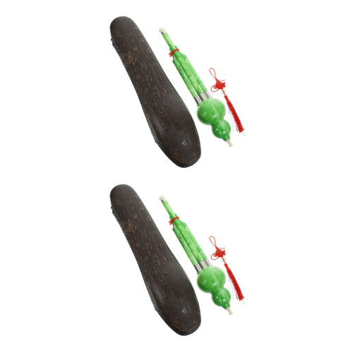 2Sets Traditionelles Chinesisches Bakelit Hulusi, Elegantes Grün 2