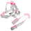 2Stk Mit Verstellbarer Leine Rosa 2