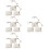 12Pièces Présentoir Figurine Ajustable Transparent Plastique ABS 9