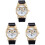 3Stk PU Armband Kinderuhr Quarz Uhr 3
