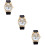 3Stk PU Armband Kinderuhr Quarz Uhr 4