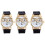3Stk PU Armband Kinderuhr Quarz Uhr 9