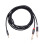 2Pièces Câble Audio Blindé Noir Aluminium Pour Guitare Électrique 1