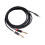 2Pièces Câble Audio Blindé Noir Aluminium Pour Guitare Électrique 3