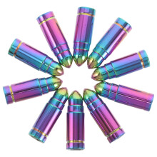 10Pcs Aluminum Alloy Bike Valve Stem Caps Bullet Style Colored Covers