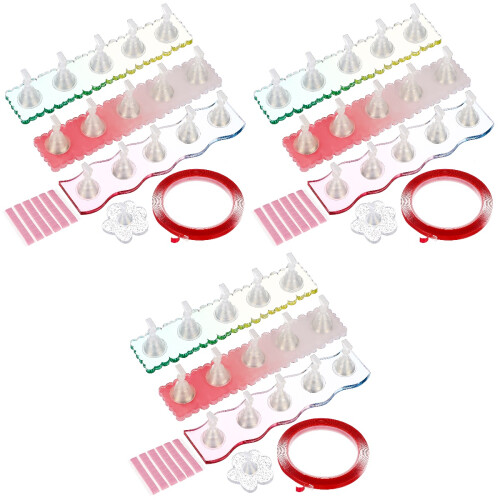 3Sets Nail Stand Kit Plastic Holder for Press on Nails Assorted Colors 2