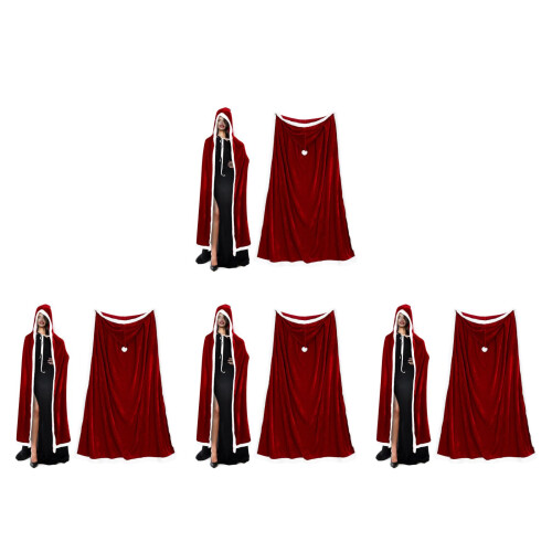 4Pièces Costume Cape Velours À 1