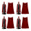 4Pièces Costume Cape Velours À 4