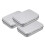 3Pièces Boîtes En Tôle Matte Argentée Pour Rangement Maison 1