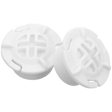 4Pcs White Plastic Slide Accessory Caps for Toddler Playtime Stability