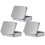 3Pièces Boîtes En Tôle Matte Argentée Pour Rangement Maison 10