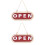 2Pcs Practical Wood Open Closed Door Sign for Shop Decorative Use 7