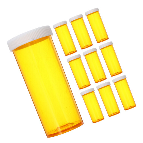 40Pcs Durable Yellow Travel Pill Case Plastic Small Medicine Container 1