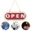 2Pcs Practical Wood Open Closed Door Sign for Shop Decorative Use 11