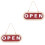 2Pcs Practical Wood Open Closed Door Sign for Shop Decorative Use 5