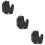 3Pièces Gants Pêche Antidérapants Faciles À Transporter Noir 10
