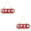 2Pcs Practical Wood Open Closed Door Sign for Shop Decorative Use 8