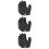 3Pièces Gants Pêche Antidérapants Faciles À Transporter Noir 9