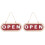 2Pcs Practical Wood Open Closed Door Sign for Shop Decorative Use 4